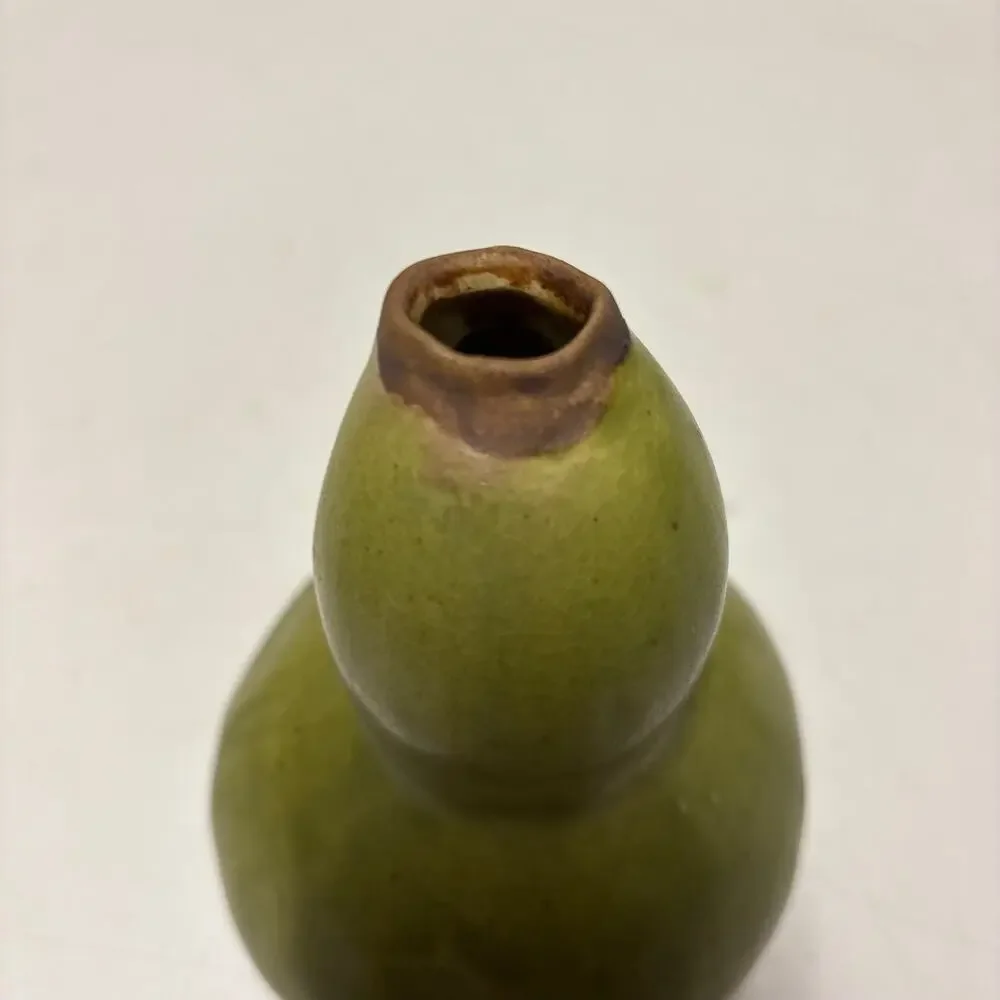 Vtg Patricia Garrett Gourd Squash Pottery Vase 6.5